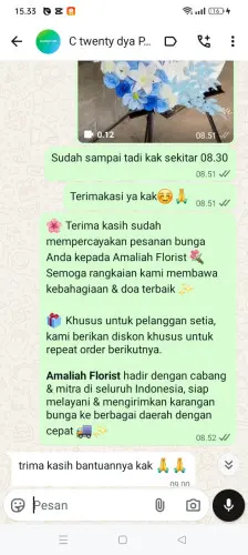 Testimonial Standing Flower waluya