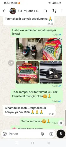 Testimonial Papan Bunga waluya